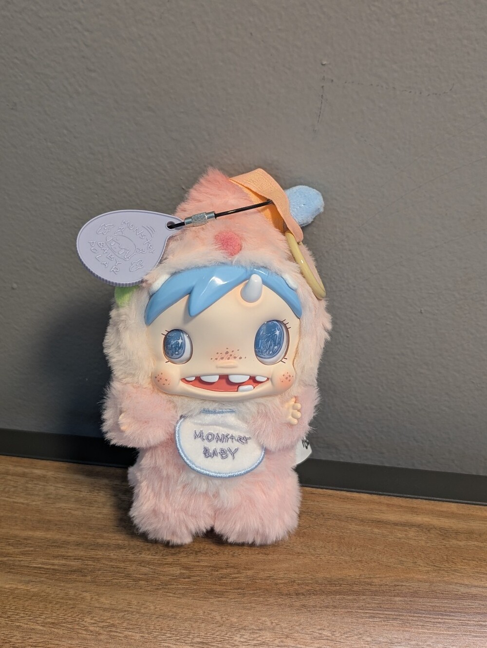 POP MART Polar Monster Baby Pipifoo Plush Keychain Pendant Pink Bag Charm